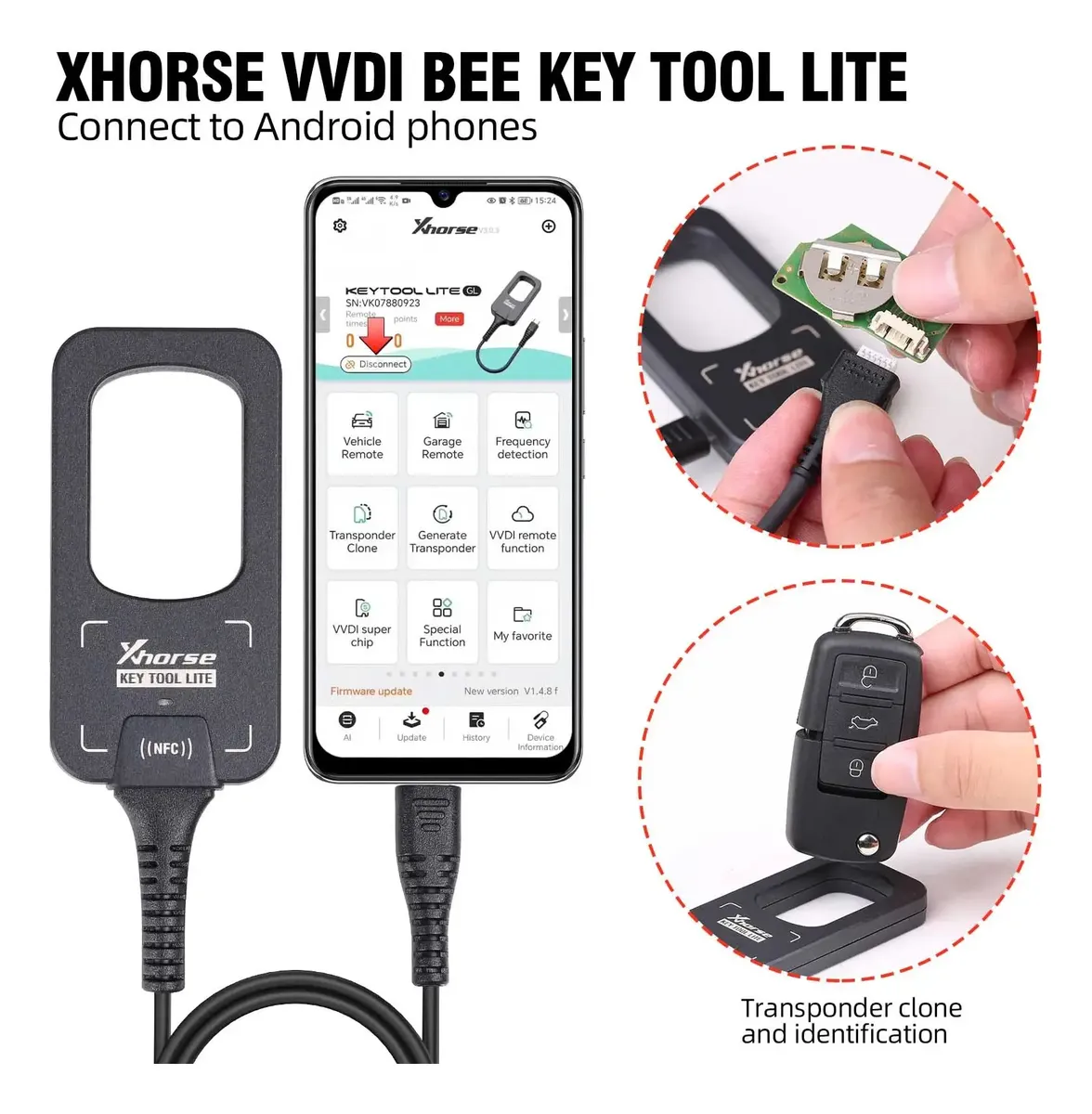 Xhorse VVDI BEE Key Tool Lite – Generador y Clonador de Llaves Automotrices